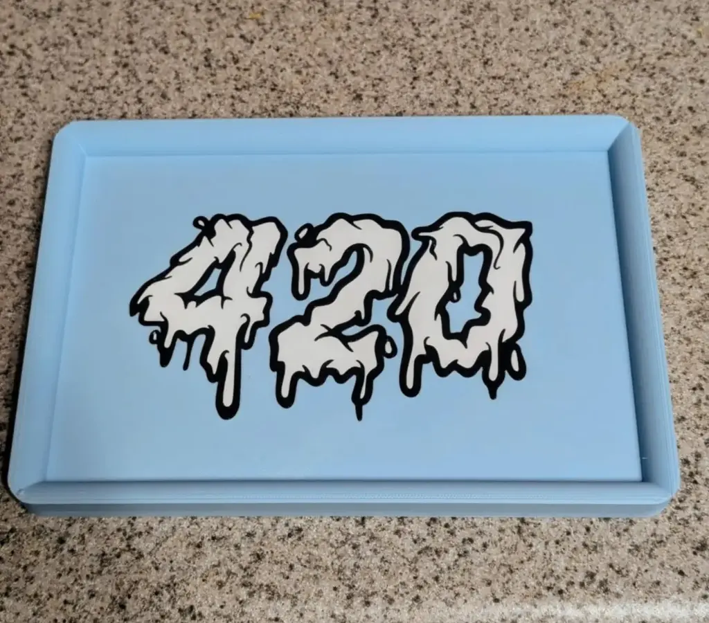 420 rolling tray (Black, Black)