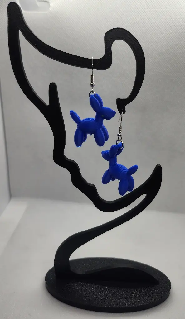 Balloon dog earrings