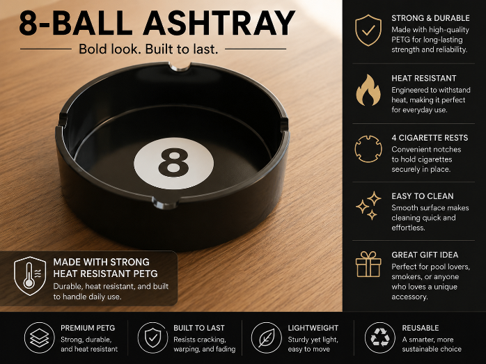 8 ball ashtray