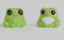 Knitted frog