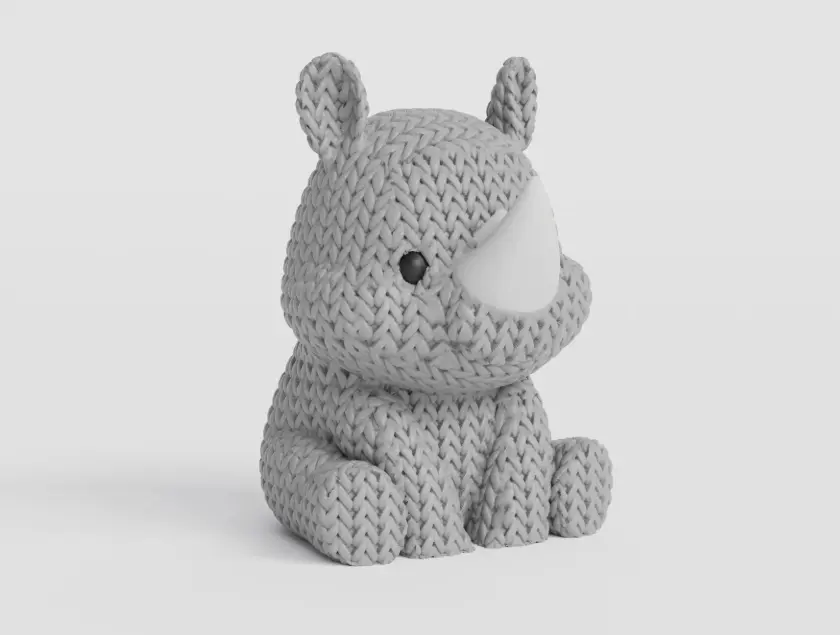 Knitted Rhino
