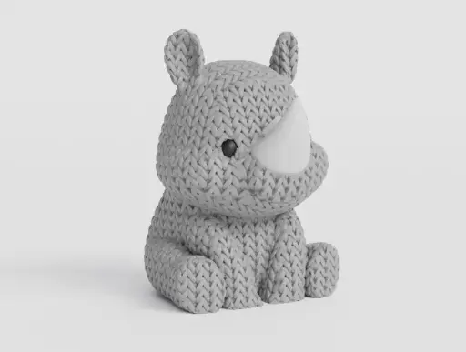 Knitted Rhino